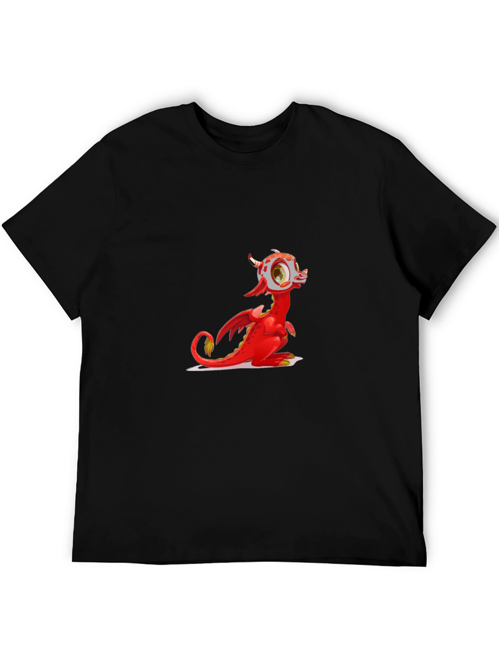 Red Dragon Graphic Tee - Fun Cartoon Style