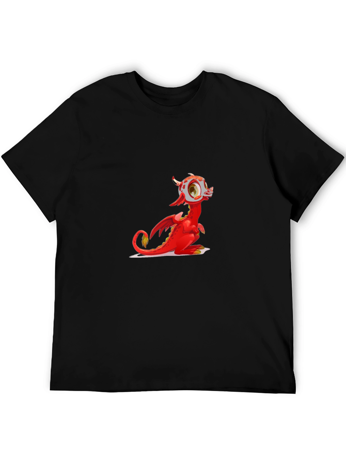 Red Dragon Graphic Tee - Fun Cartoon Style