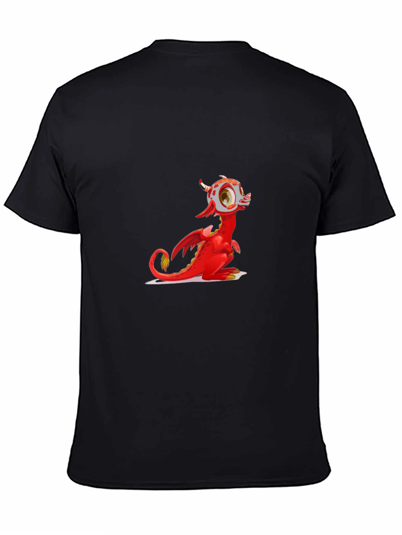 Red Dragon Graphic Tee - Fun Cartoon Style