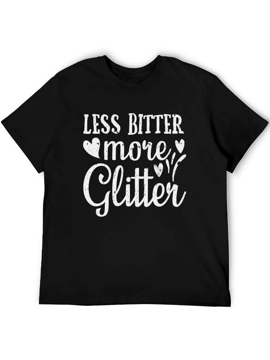 Less Bitter More Glitter Black Graphic Tee