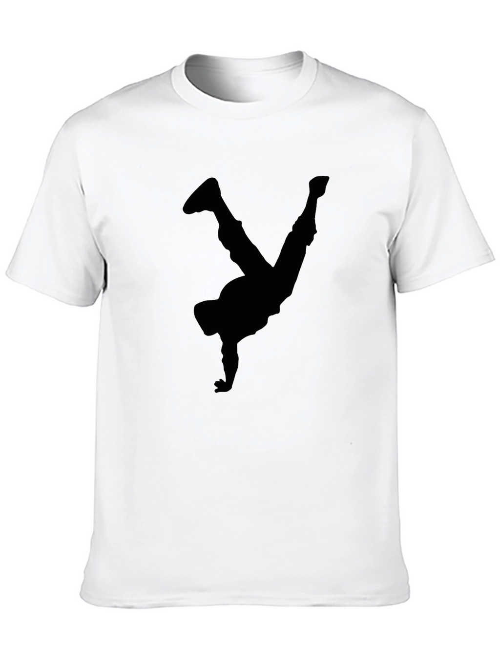 Cool Breakdancer Silhouette Black T-Shirt