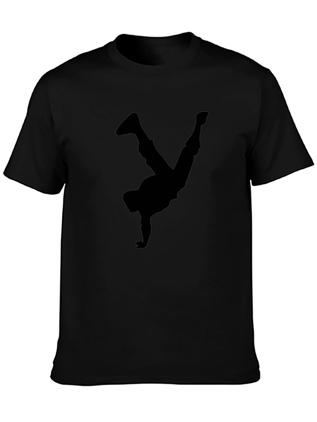 Cool Breakdancer Silhouette Black T-Shirt