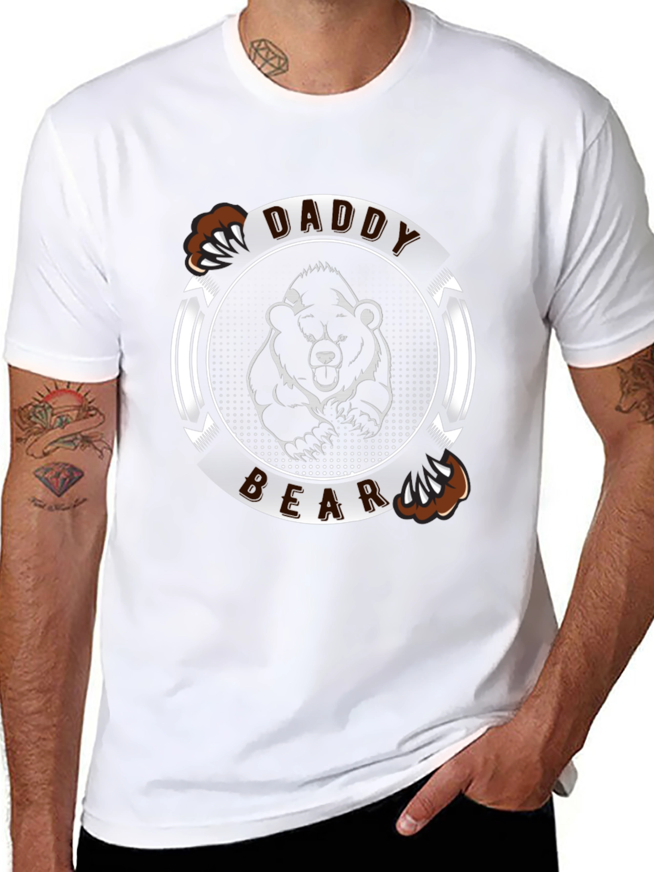 Daddy Bear T-Shirt - Black Tee
