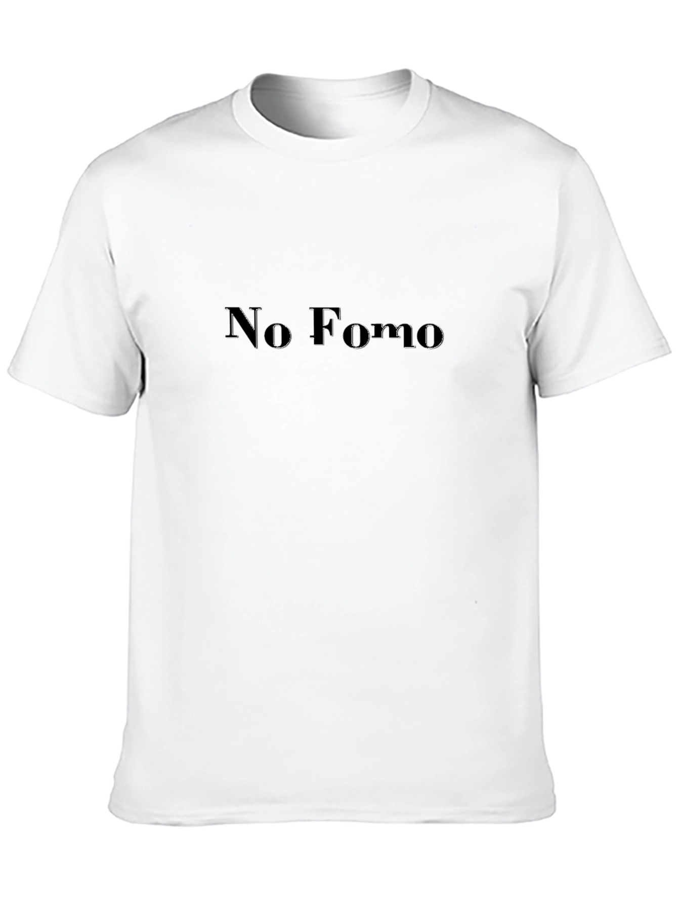 No Fomo Black Cotton Graphic Tee