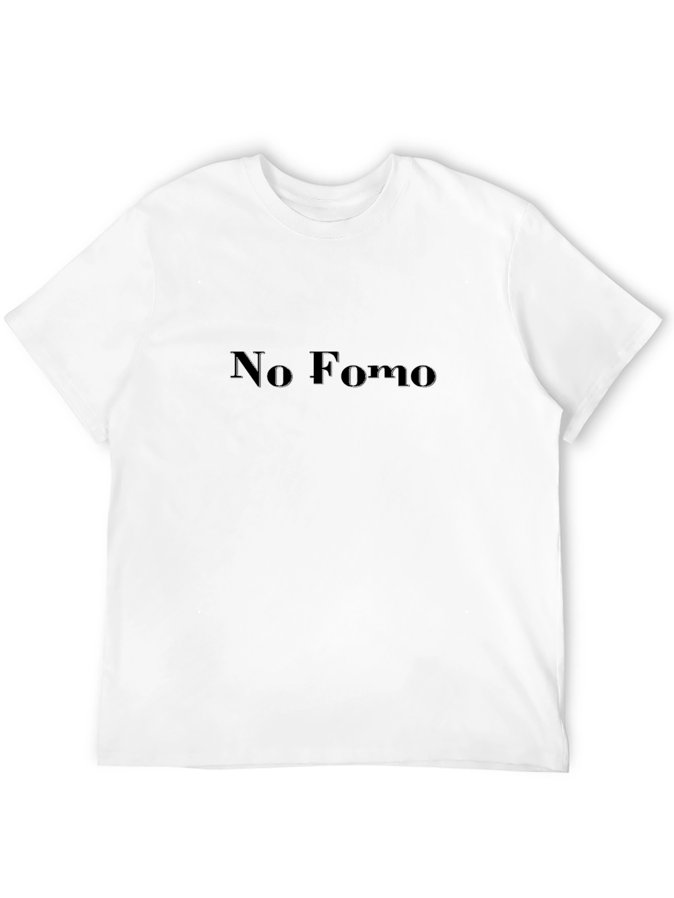 No Fomo Black Cotton Graphic Tee