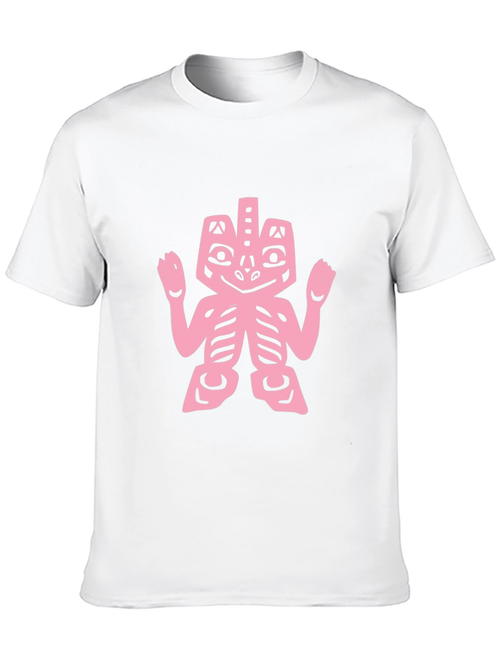 Pink Tribal Art on Black Tee