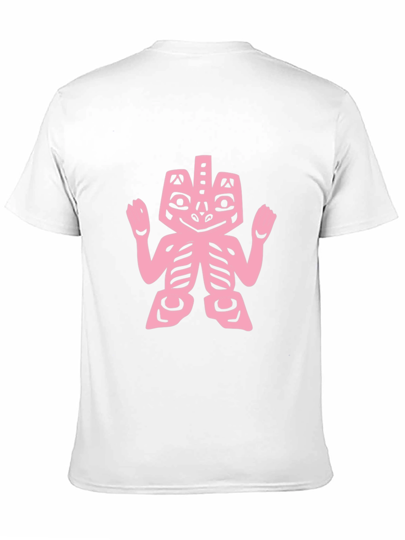 Pink Tribal Art on Black Tee