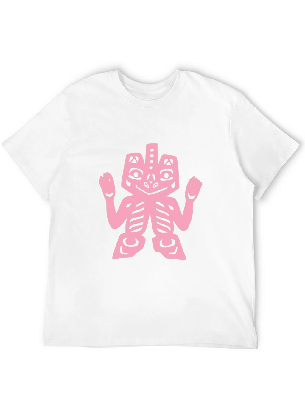 Pink Tribal Art on Black Tee