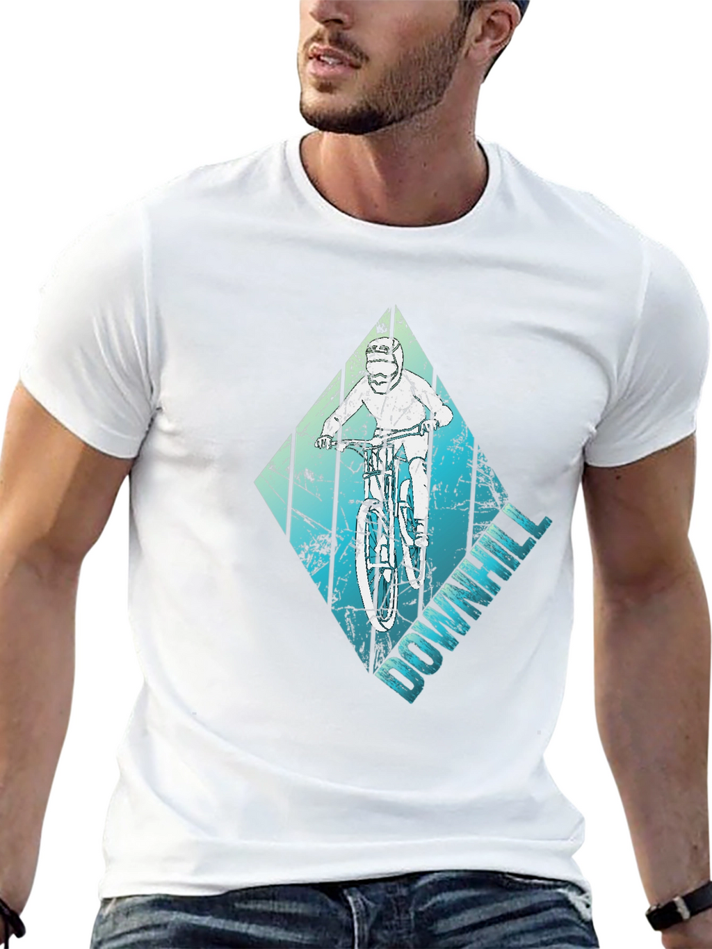 Downhill Mountain Biker Graphic Tee - Ride in Style!