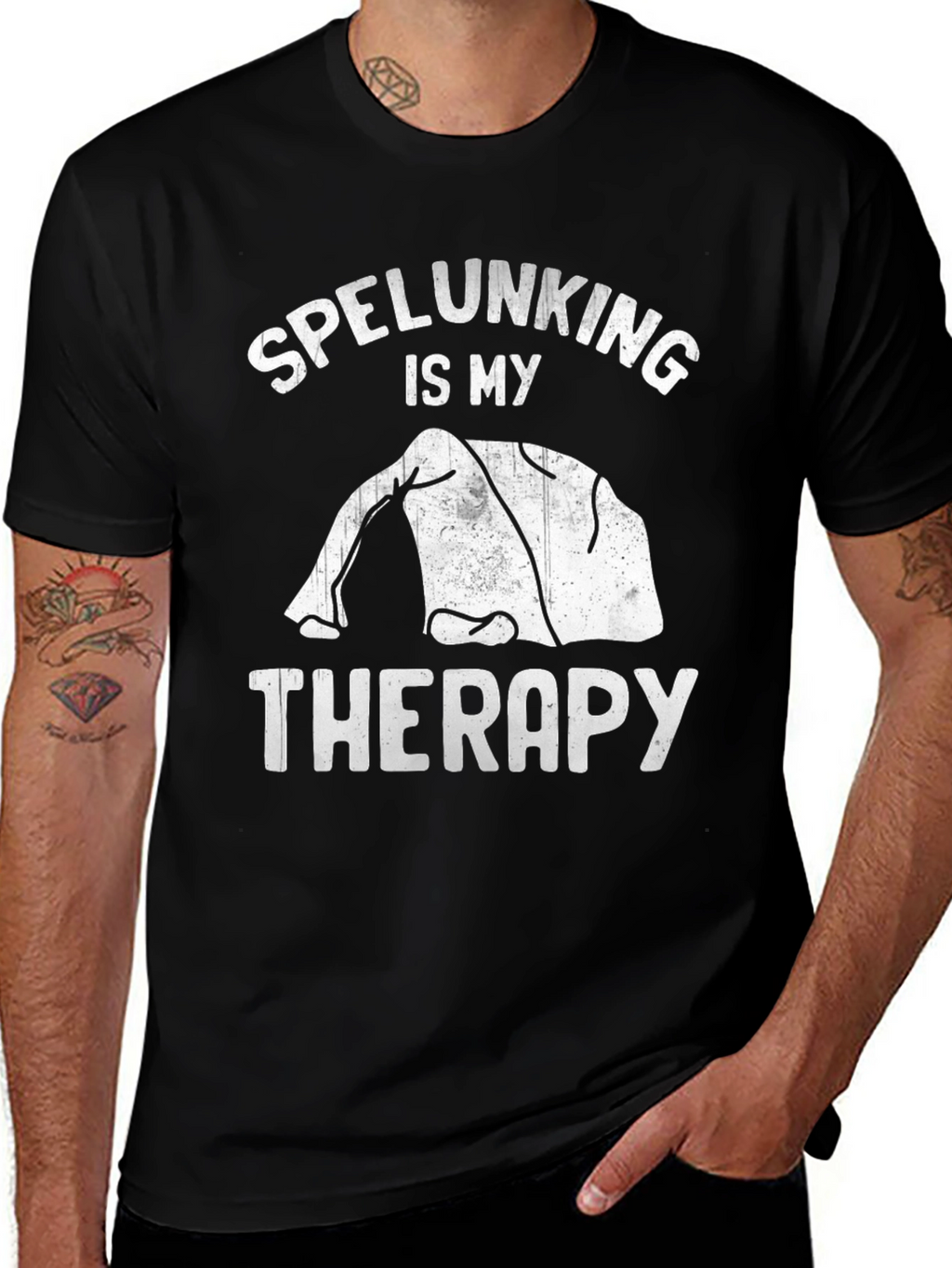 Spelunking Therapy Tee - Cave Exploration T-Shirt