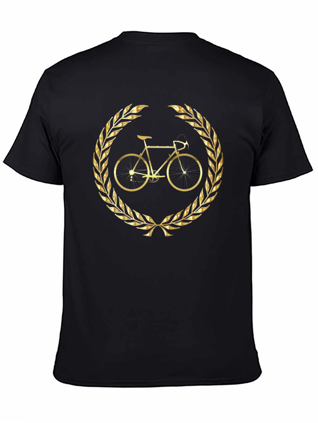 Golden Bike Laurel Black T-Shirt