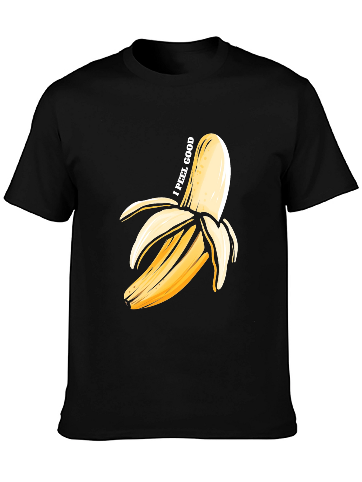 I Peel Good Banana Graphic T-Shirt - Black Cotton Tee