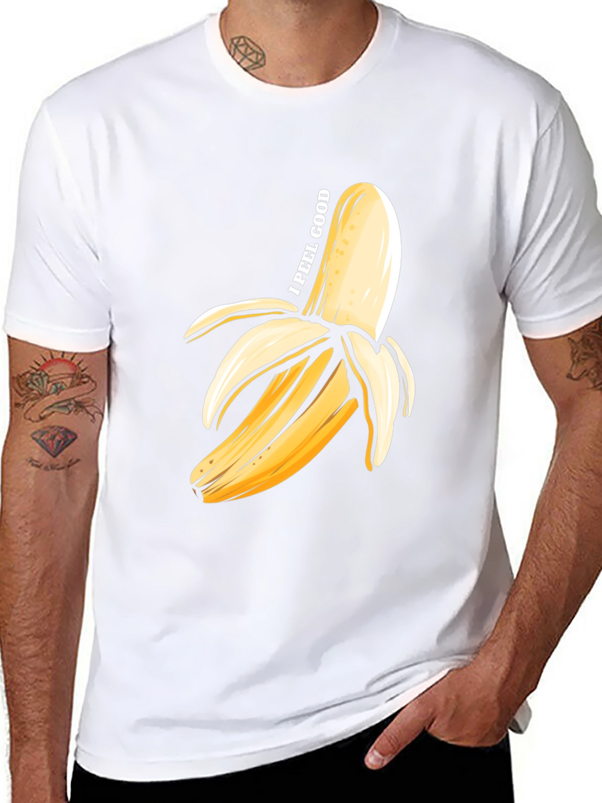 I Peel Good Banana Graphic T-Shirt - Black Cotton Tee