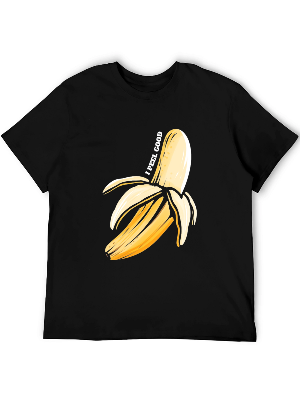 I Peel Good Banana Graphic T-Shirt - Black Cotton Tee