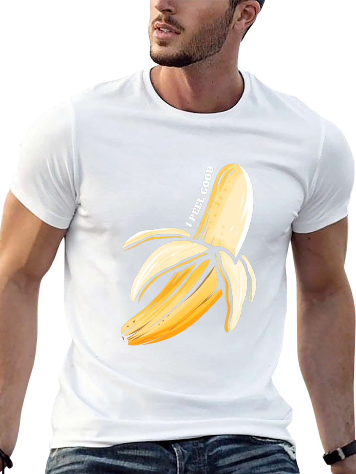 I Peel Good Banana Graphic T-Shirt - Black Cotton Tee