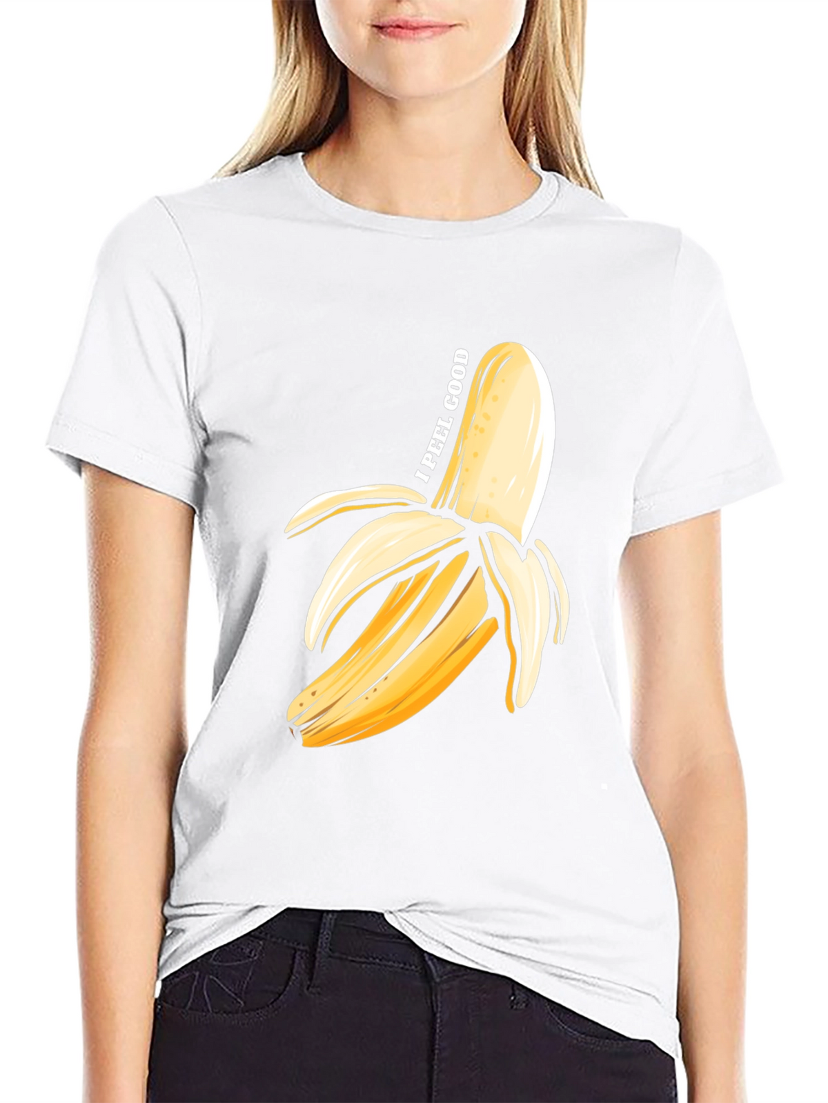 I Peel Good Banana Graphic T-Shirt - Black Cotton Tee