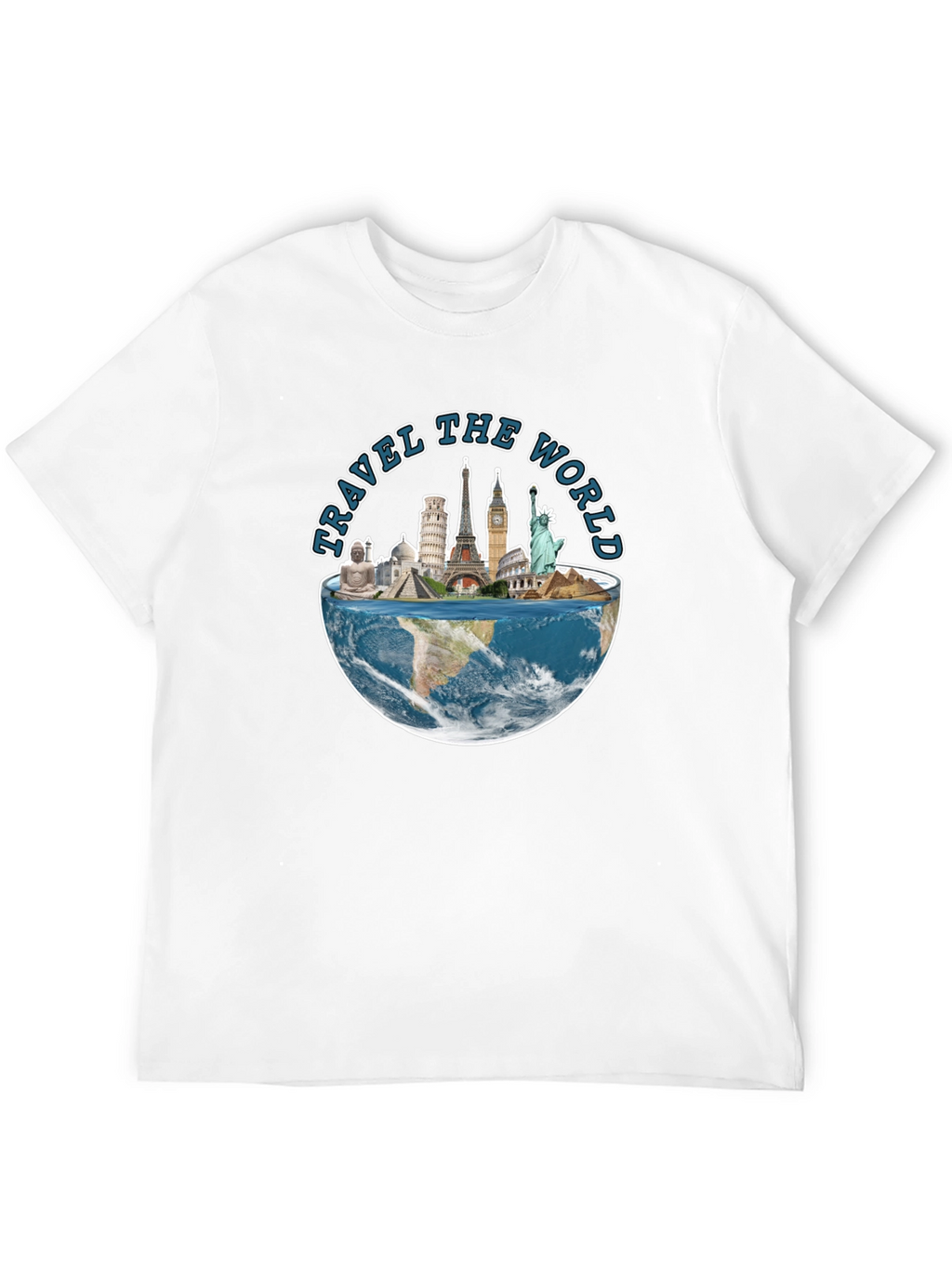 Travel The World Graphic Tee - Black