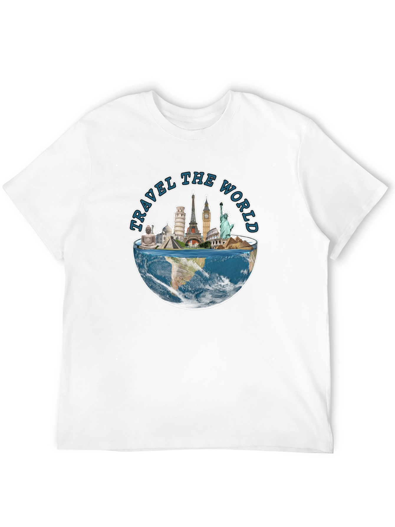 Travel The World Graphic Tee - Black