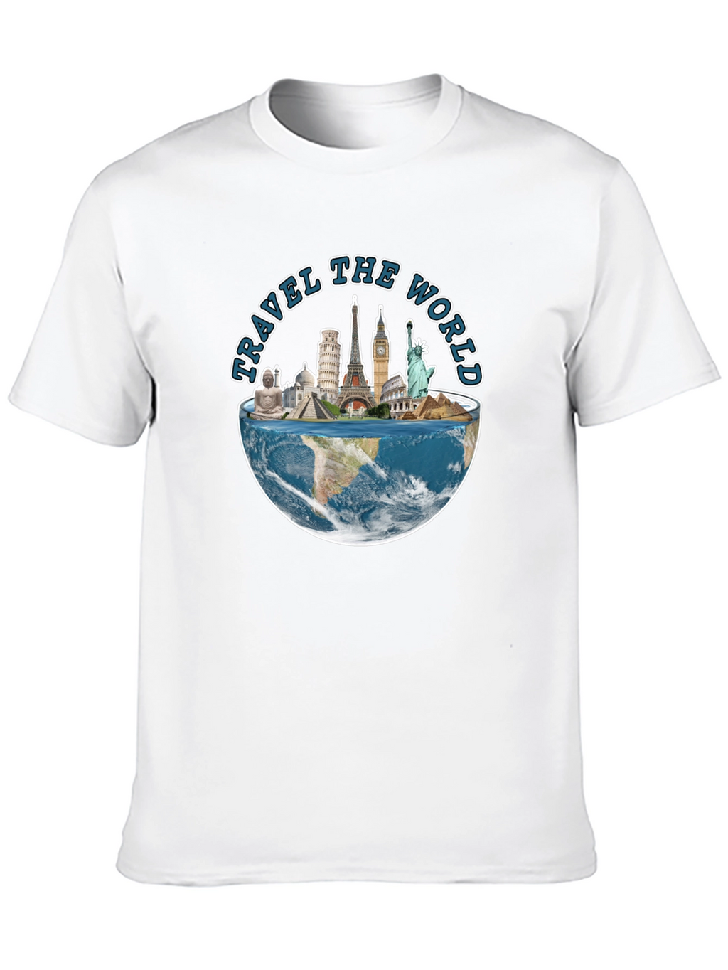 Travel The World Graphic Tee - Black