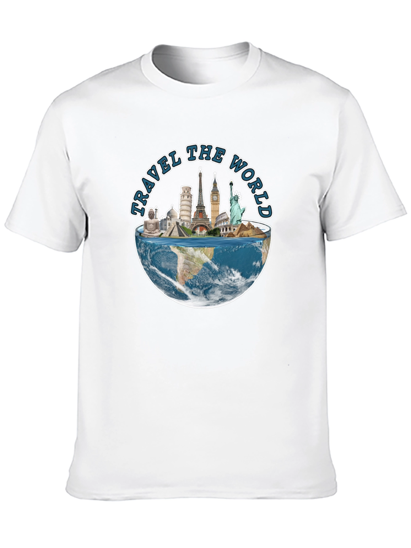 Travel The World Graphic Tee - Black