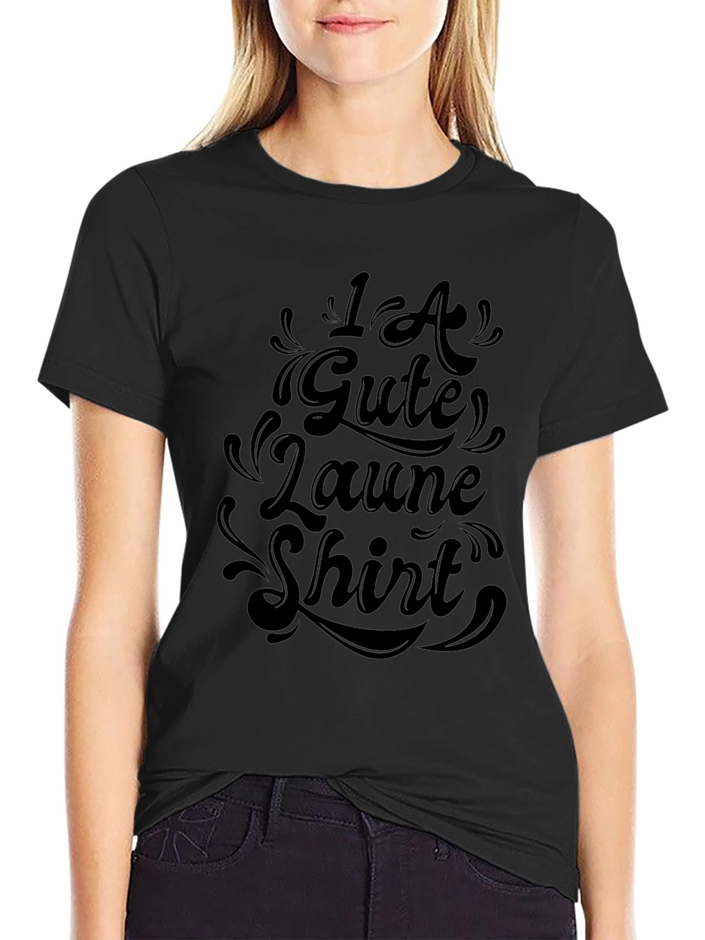 1A Gute Laune Shirt - Black Graphic Tee