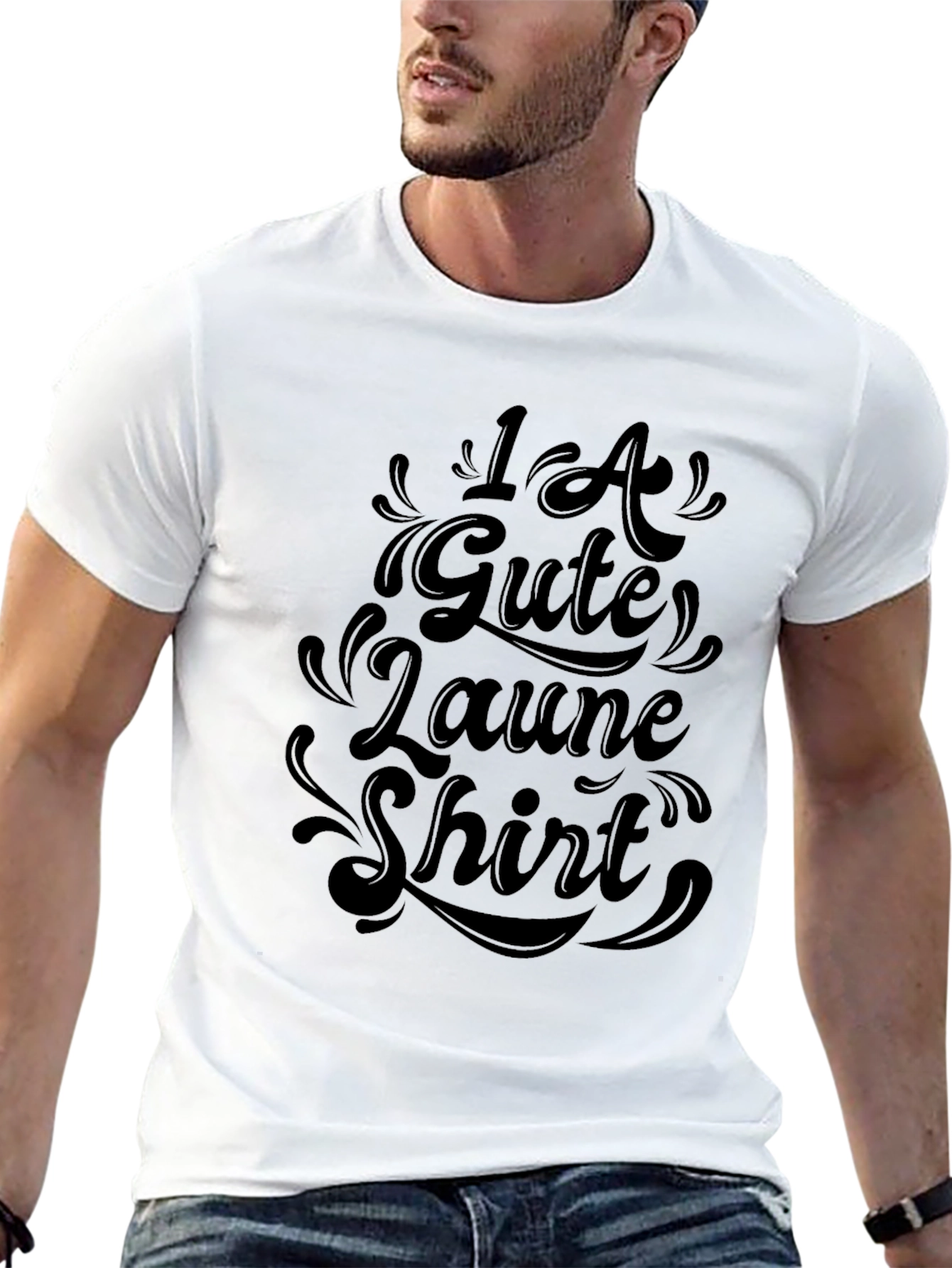 1A Gute Laune Shirt - Black Graphic Tee