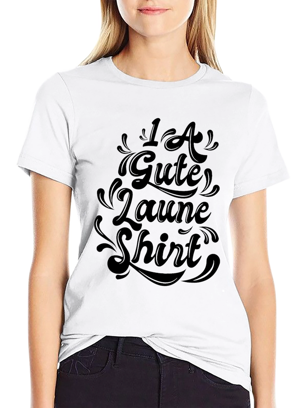 1A Gute Laune Shirt - Black Graphic Tee