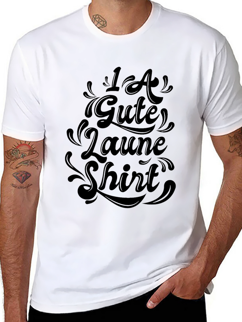 1A Gute Laune Shirt - Black Graphic Tee