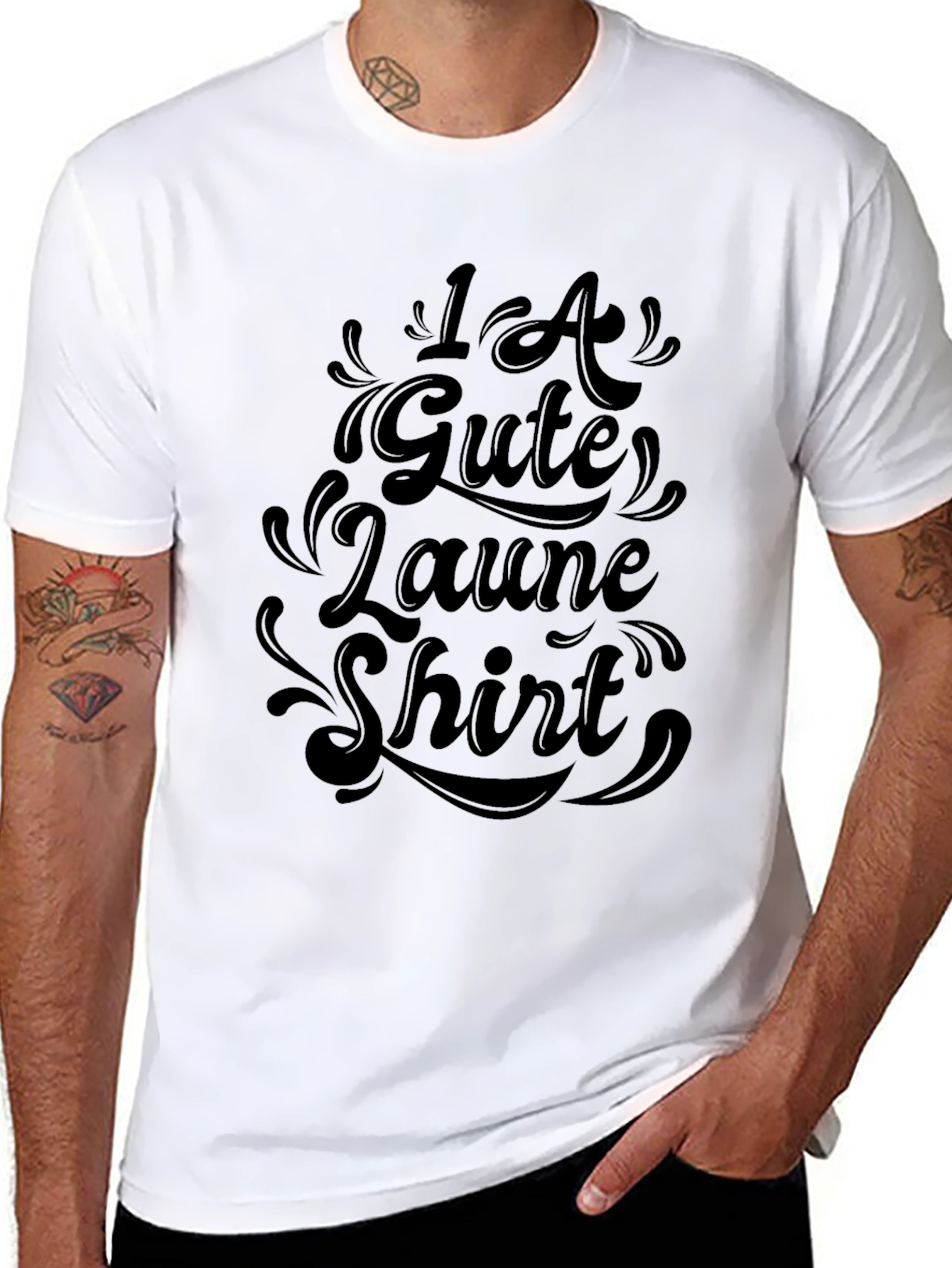 1A Gute Laune Shirt - Black Graphic Tee