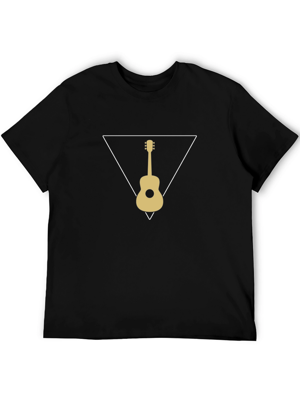 Guitar Triangle Graphic T-Shirt - Black