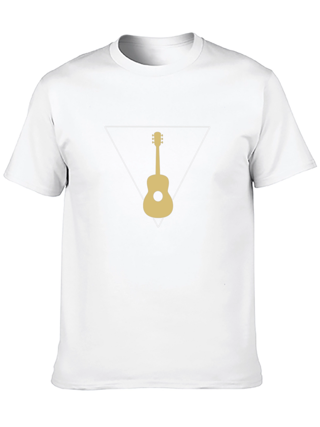 Guitar Triangle Graphic T-Shirt - Black
