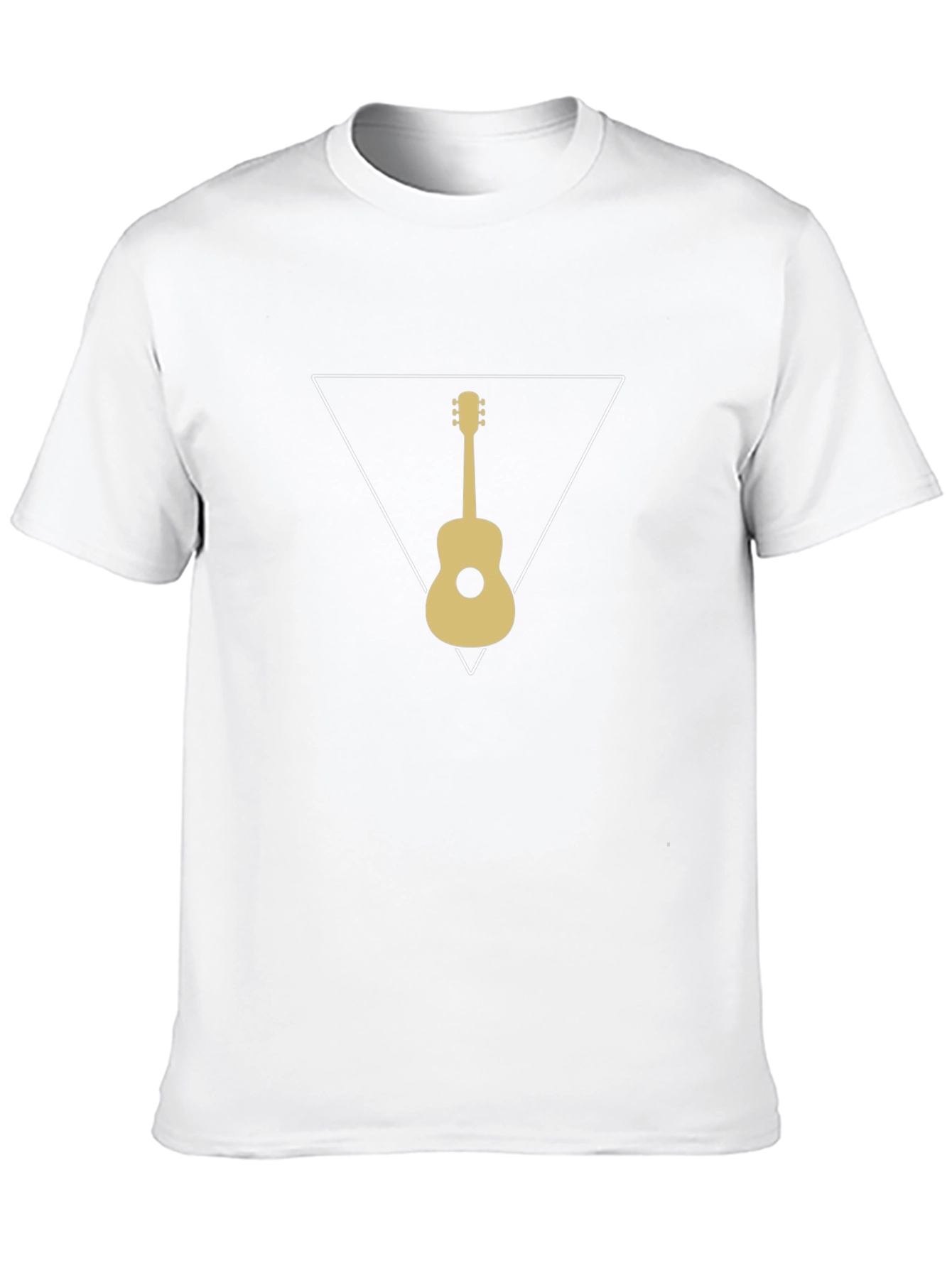 Guitar Triangle Graphic T-Shirt - Black