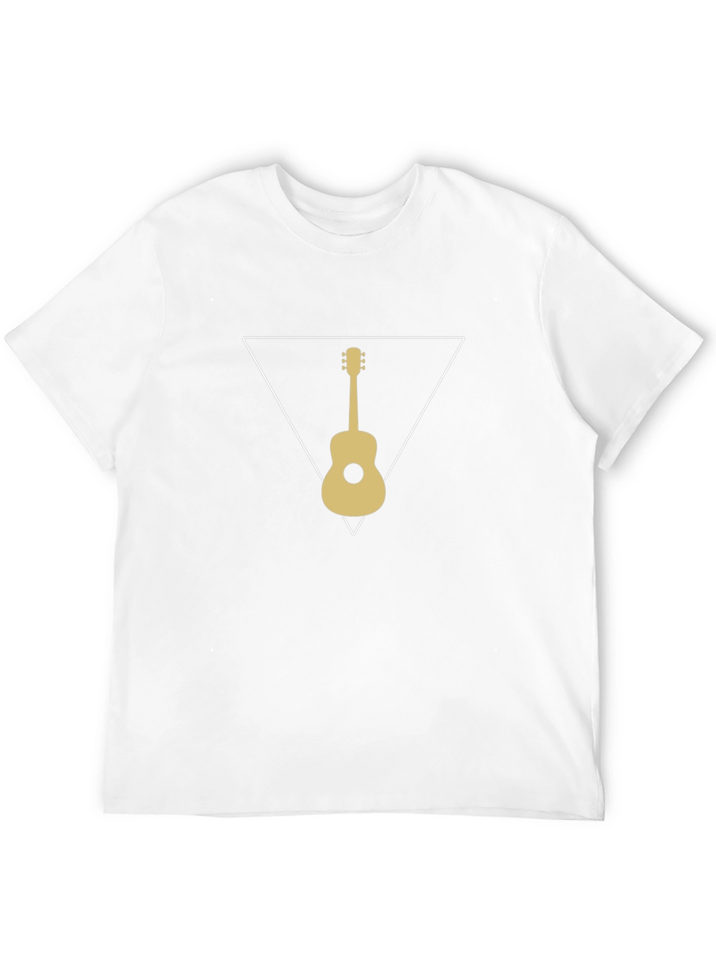 Guitar Triangle Graphic T-Shirt - Black