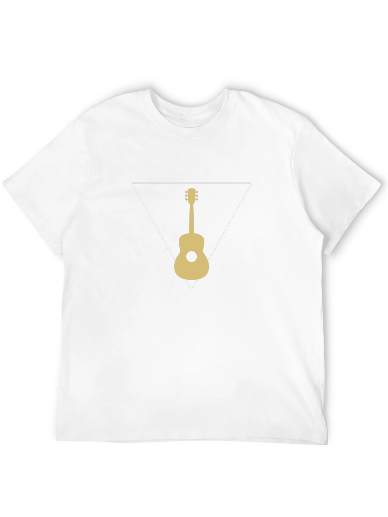 Guitar Triangle Graphic T-Shirt - Black
