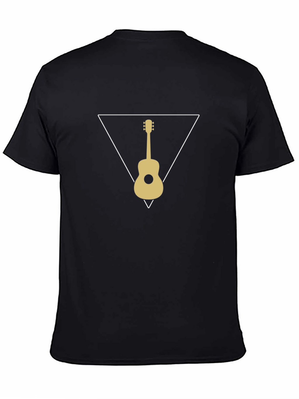 Guitar Triangle Graphic T-Shirt - Black
