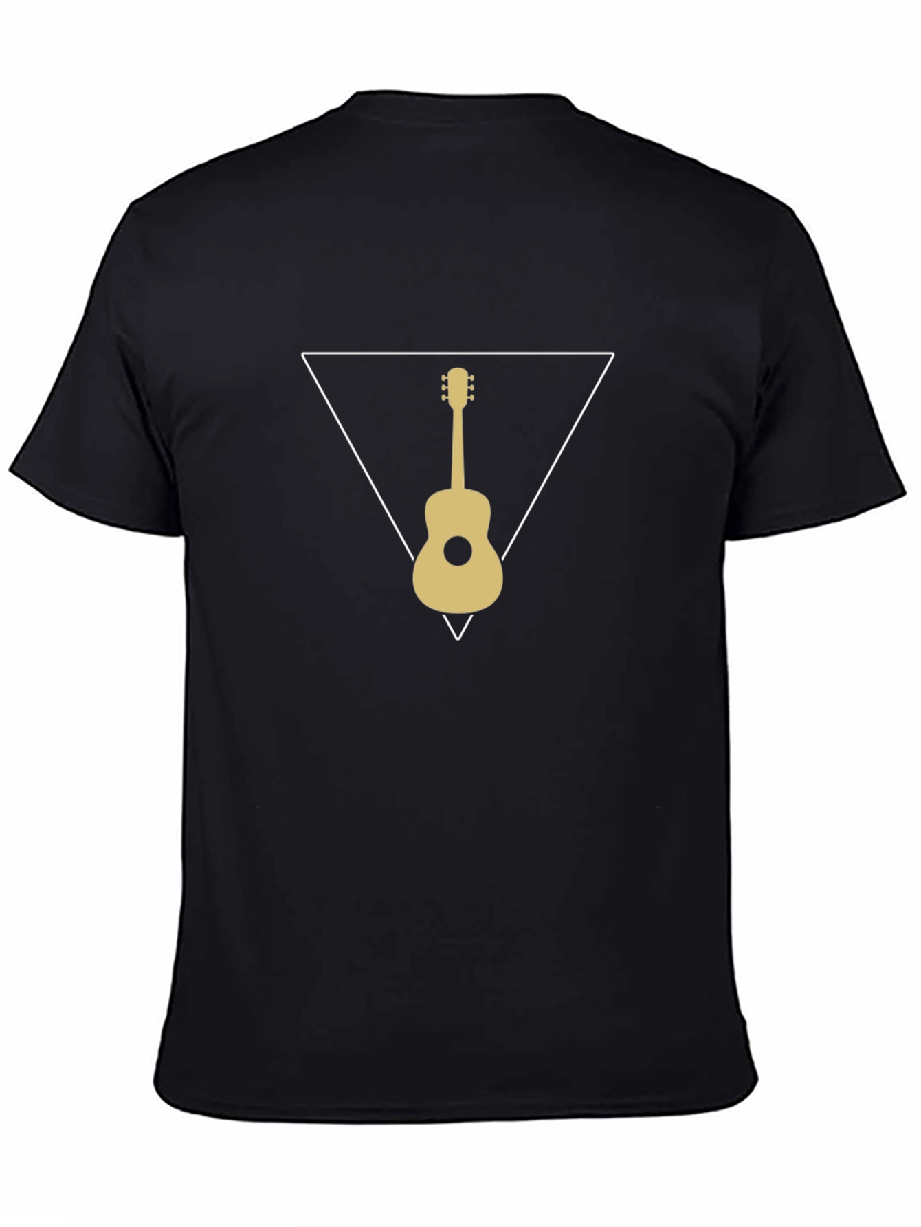 Guitar Triangle Graphic T-Shirt - Black