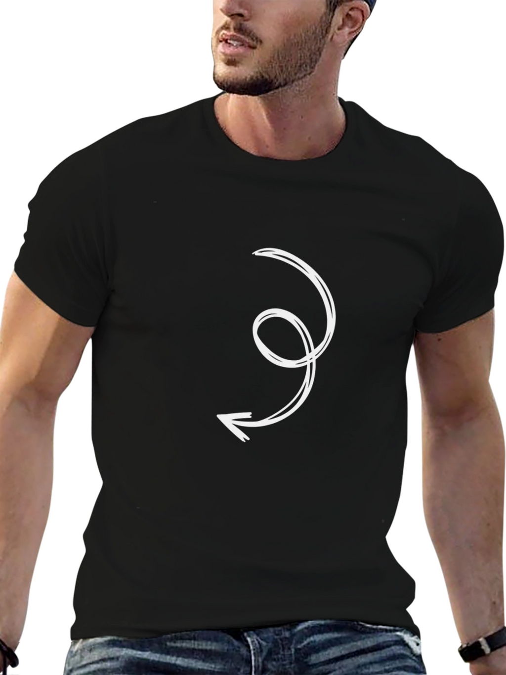 Swirl Arrow Graphic Tee - Casual Comfort