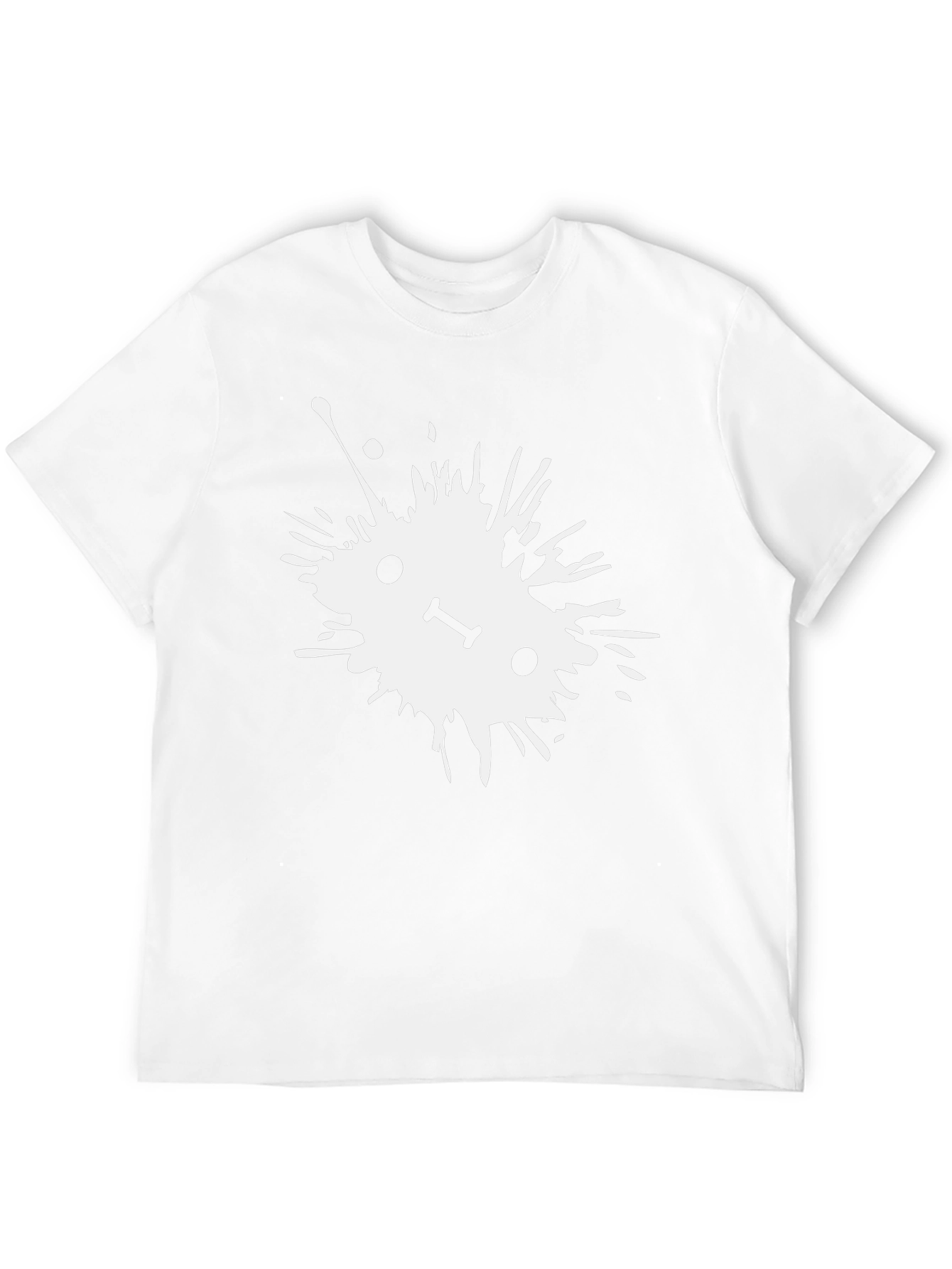 Abstract Splatter Graphic Tee - Black Cotton T-Shirt
