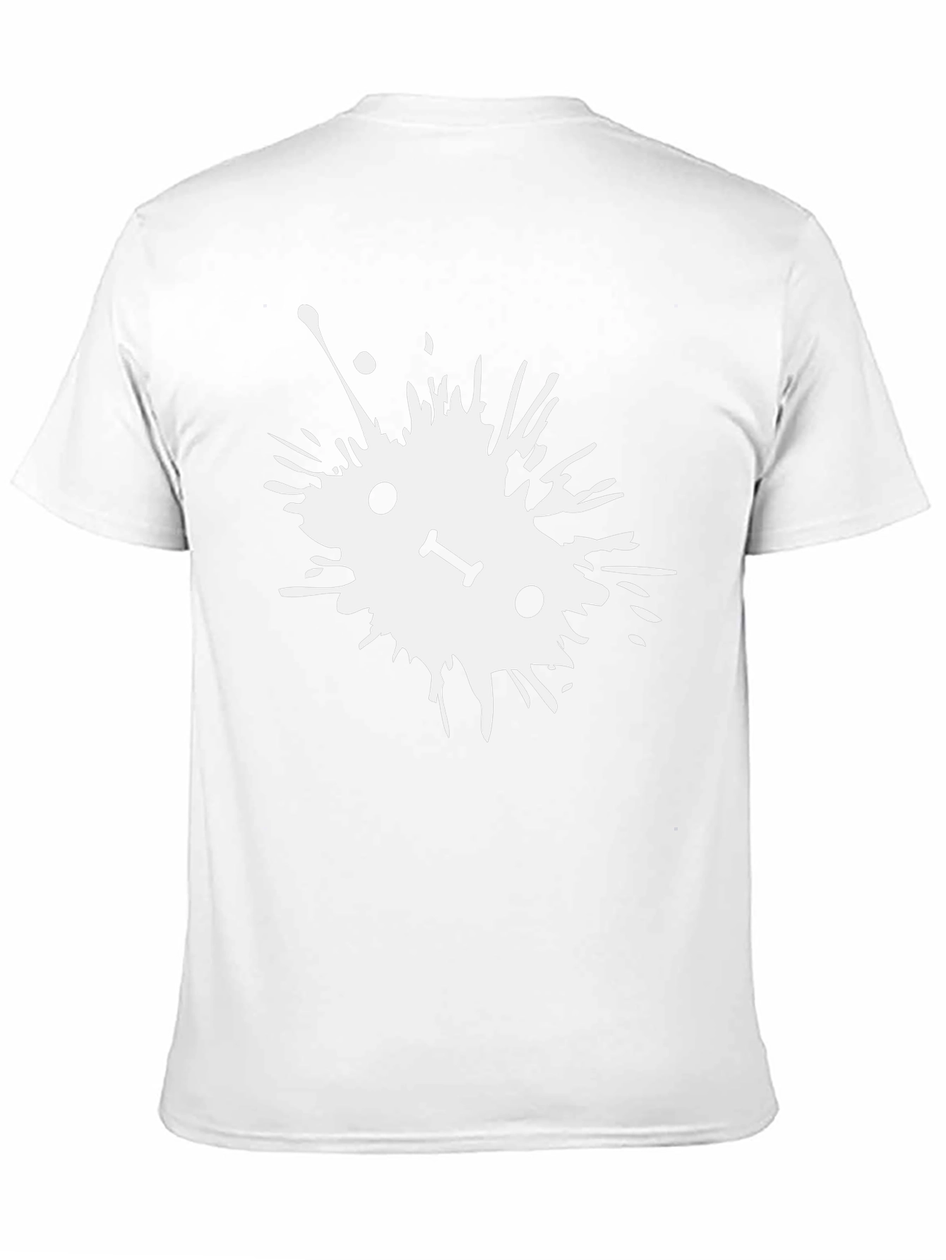 Abstract Splatter Graphic Tee - Black Cotton T-Shirt