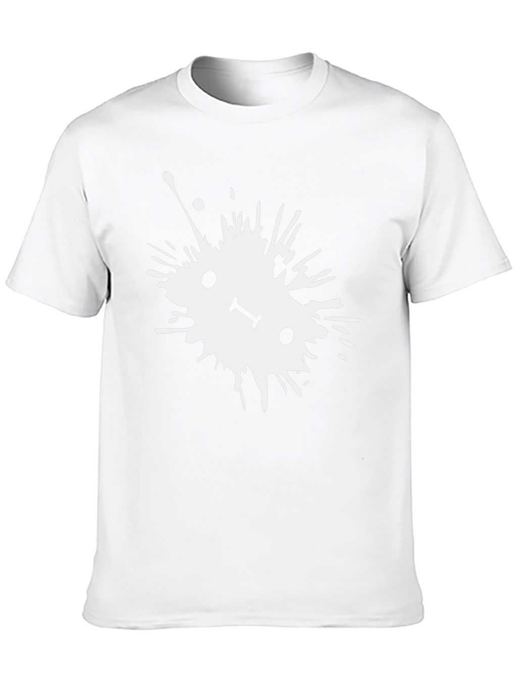 Abstract Splatter Graphic Tee - Black Cotton T-Shirt