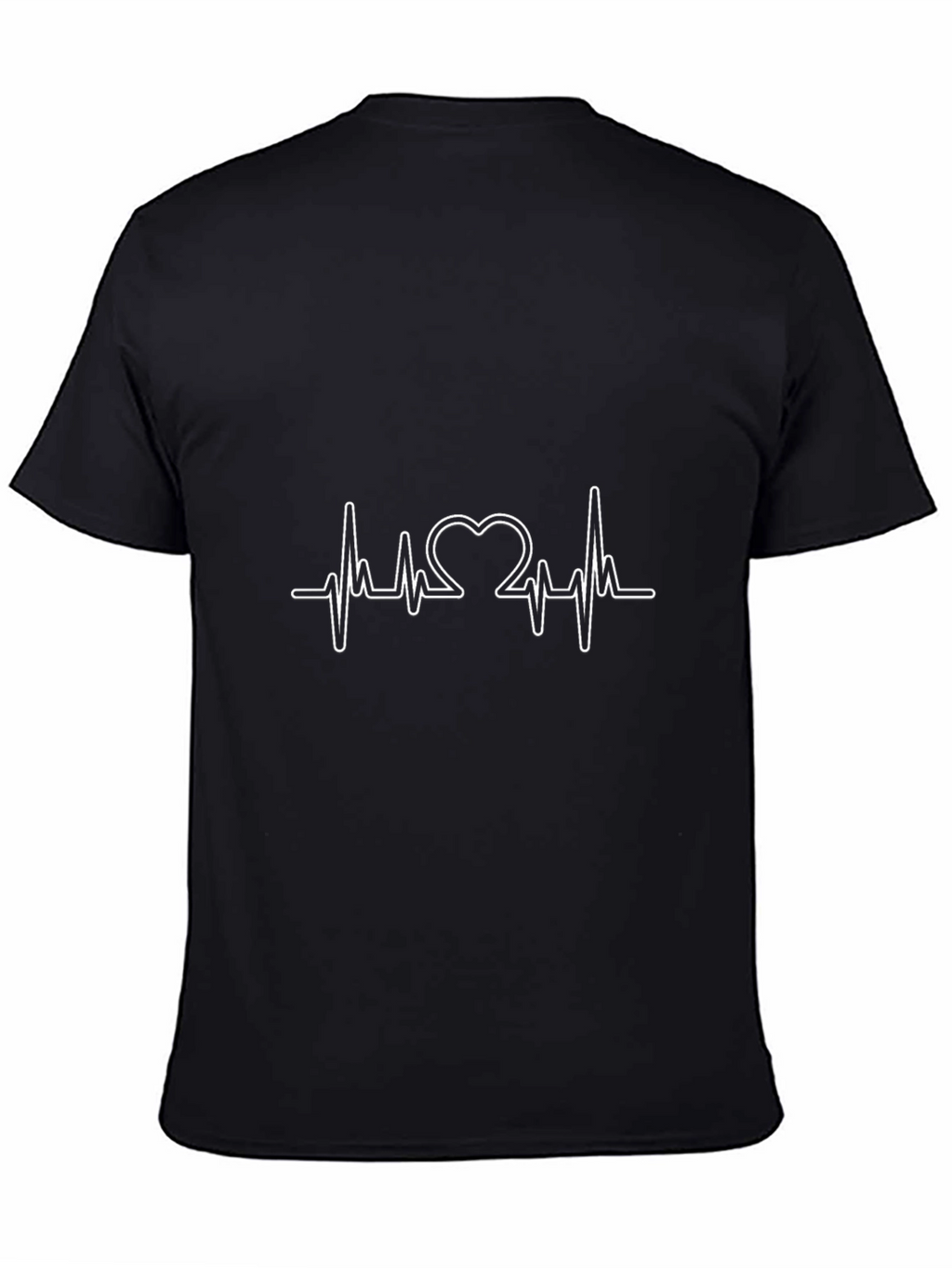 Heartbeat Heart Love Black T-Shirt