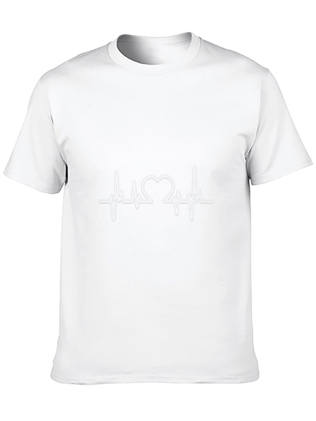 Heartbeat Heart Love Black T-Shirt