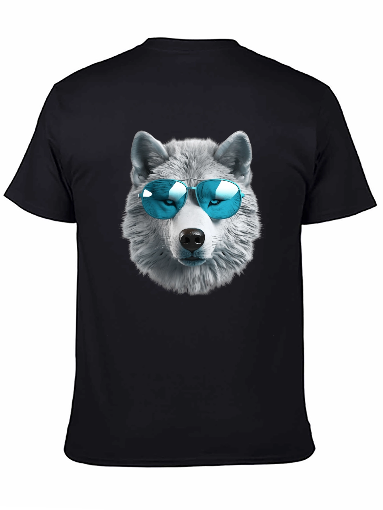 Cool Wolf Graphic T-Shirt - Black