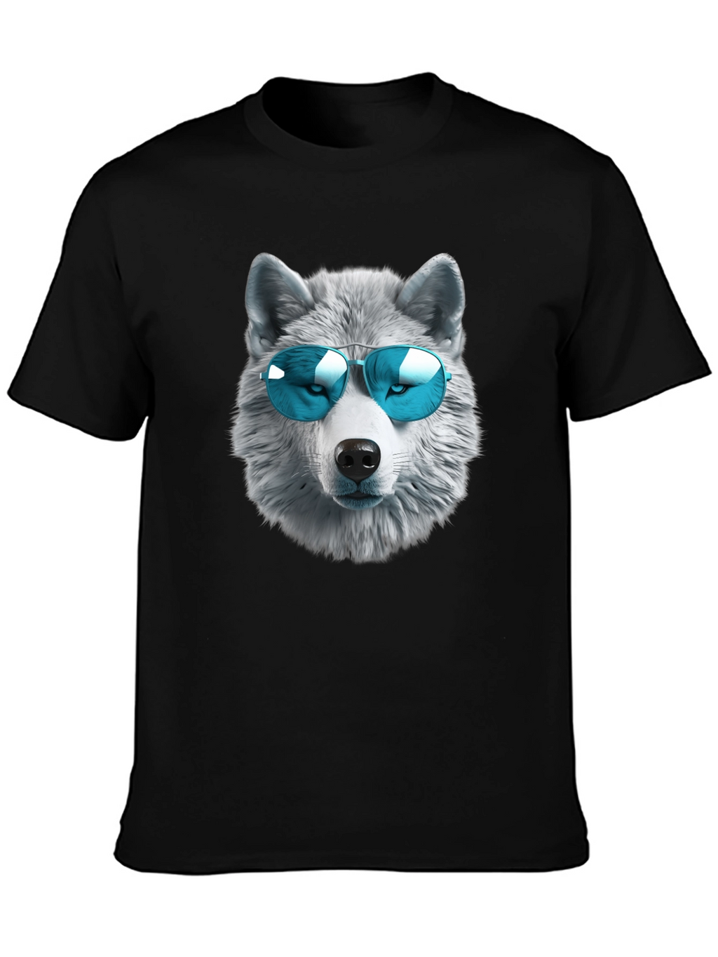 Cool Wolf Graphic T-Shirt - Black