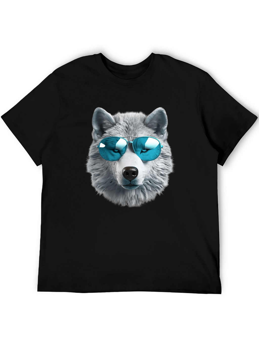 Cool Wolf Graphic T-Shirt - Black