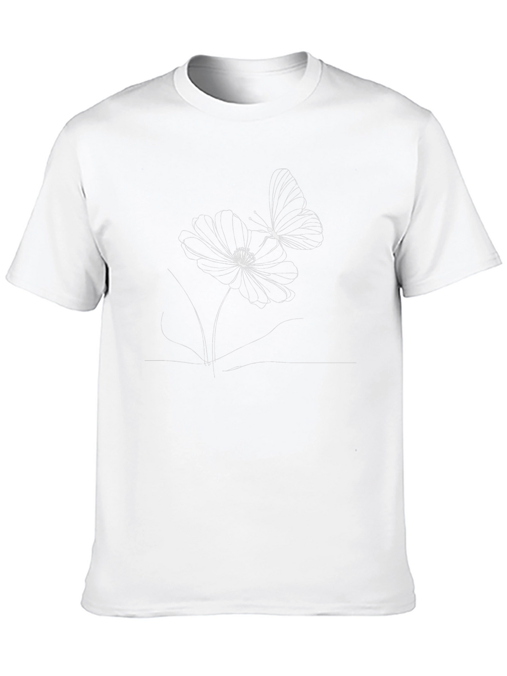 Black Butterfly & Floral Graphic Tee