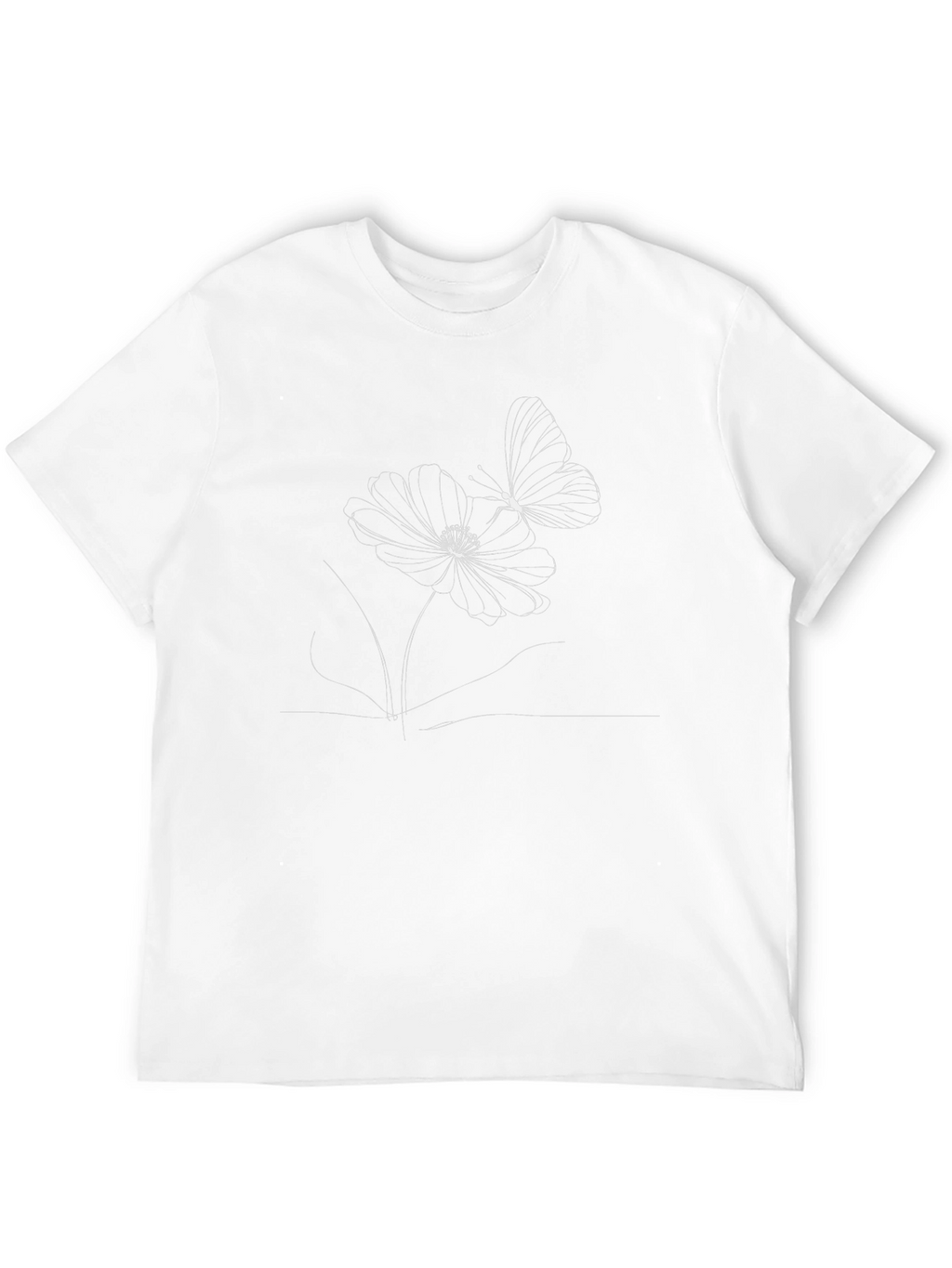 Black Butterfly & Floral Graphic Tee