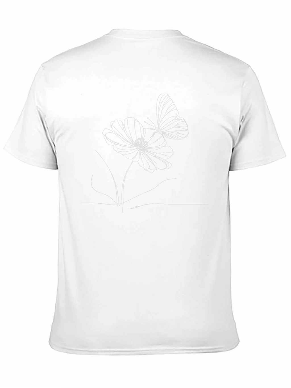 Black Butterfly & Floral Graphic Tee