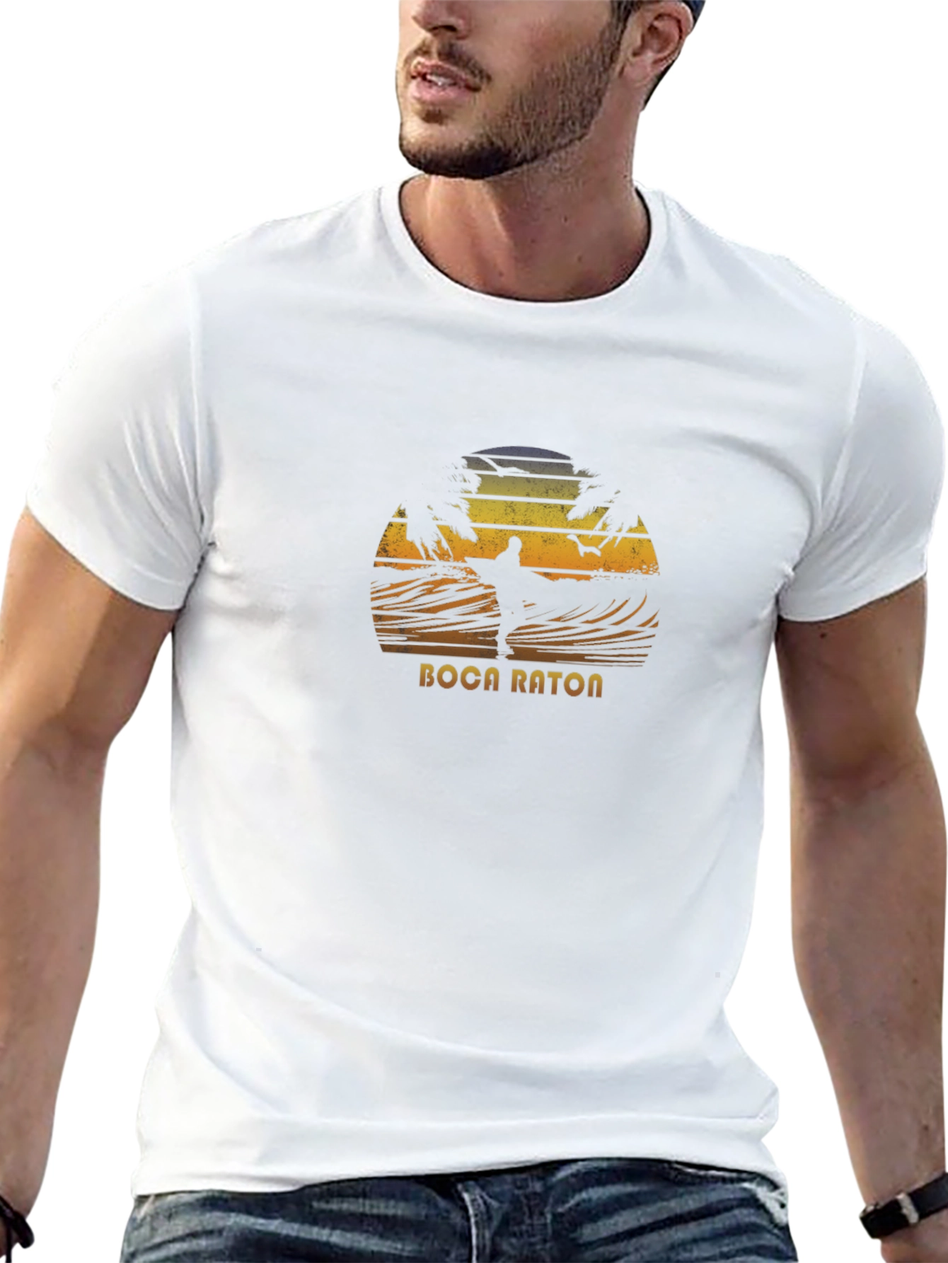 Boca Raton Surfing Graphic T-Shirt