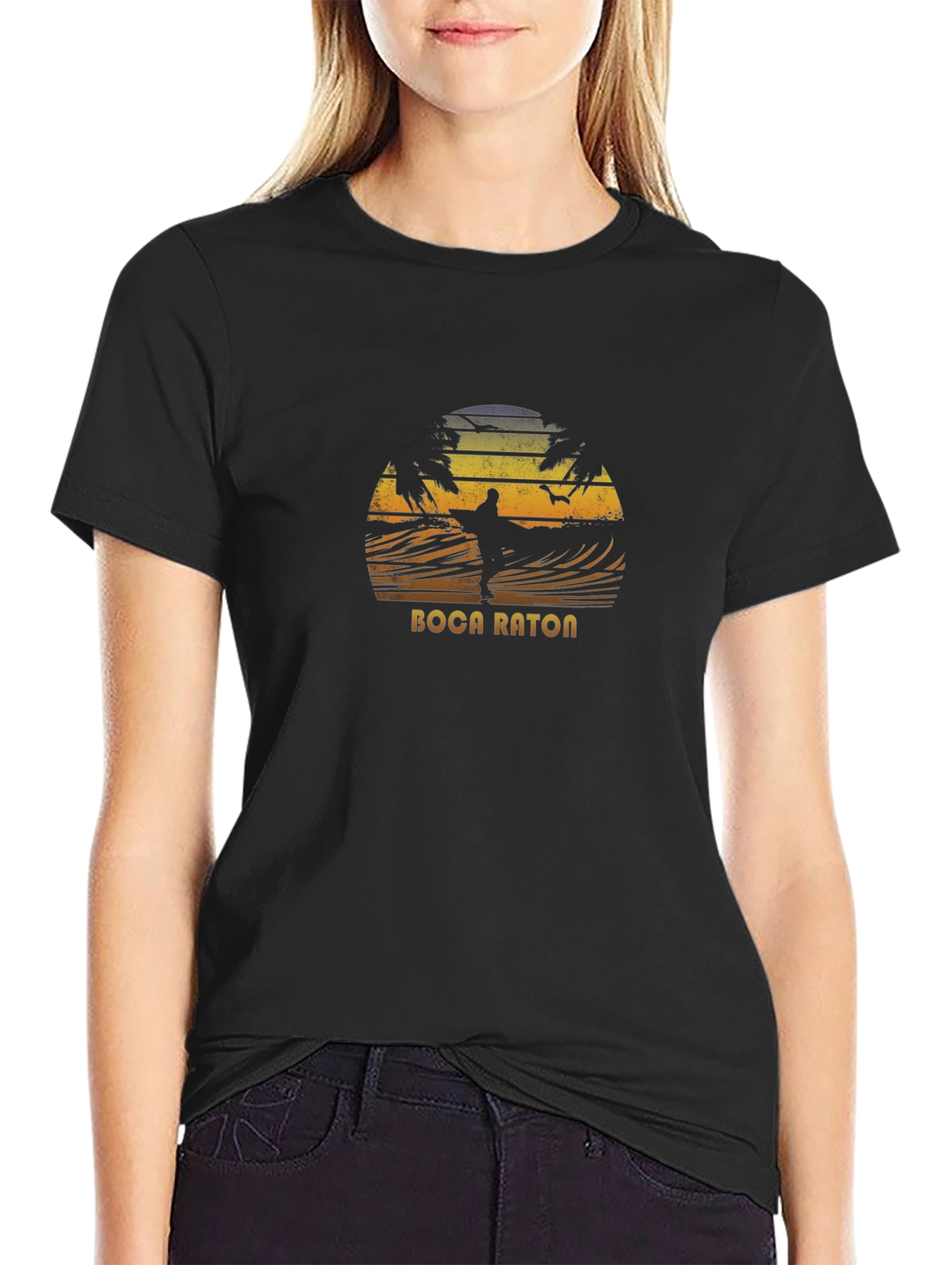 Boca Raton Surfing Graphic T-Shirt